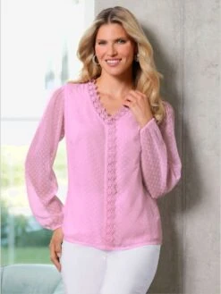 Tunique En Dentelle Motif Petits Pois Tissés