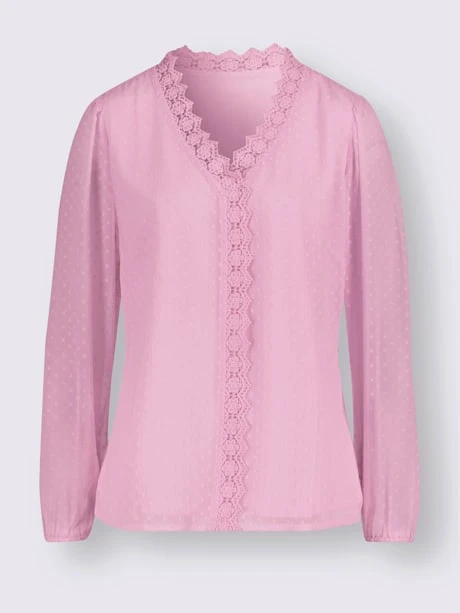 Tunique En Dentelle Motif Petits Pois Tissés 4 Tunique En Dentelle Motif Petits Pois Tissés – Image 4