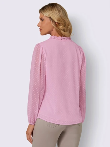 Tunique En Dentelle Motif Petits Pois Tissés 3 Tunique En Dentelle Motif Petits Pois Tissés – Image 3