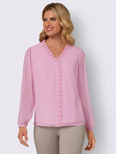 Tunique En Dentelle Motif Petits Pois Tissés 2 Tunique En Dentelle Motif Petits Pois Tissés – Image 2