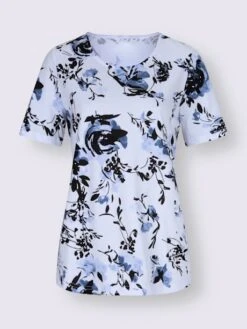 T-shirt à Manches Courtes Motif Floral -T-Shirt Sweat Soldes Magasin 018.00ZUK05545 B01.001