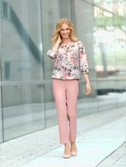 Chemisier En Mousseline Plis Affinants à L'encolure