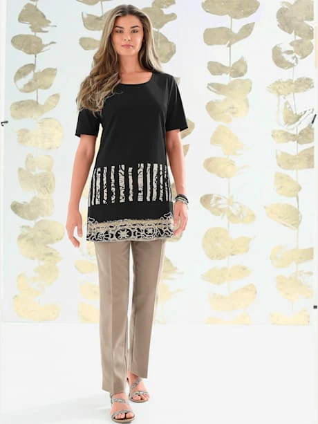 Pantalon Féminin Léger Ceinture élastique Cotés 3 Pantalon Féminin Léger Ceinture élastique Cotés – Image 3