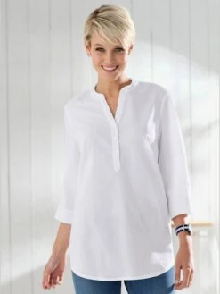 Chemisier élégant Manches 3/4 Avec Encolure En V