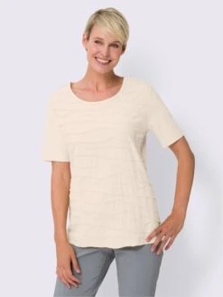 T-shirt à Manches Courtes Encolure Ronde Passepoilée