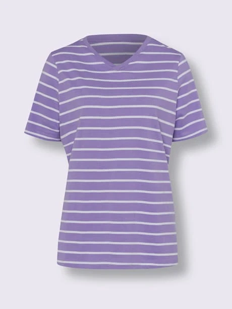 T-shirt Rayé Rayures En Fils Teintés 4 T-shirt Rayé Rayures En Fils Teintés – Image 4