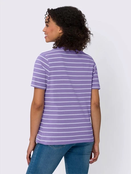 T-shirt Rayé Rayures En Fils Teintés 3 T-shirt Rayé Rayures En Fils Teintés – Image 3