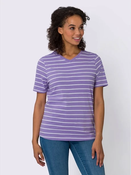 T-shirt Rayé Rayures En Fils Teintés 2 T-shirt Rayé Rayures En Fils Teintés – Image 2