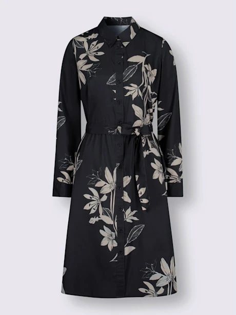 Chemisier Long Livrée Avec La Ceinture à Nouer 4 Chemisier Long Livrée Avec La Ceinture à Nouer – Image 4