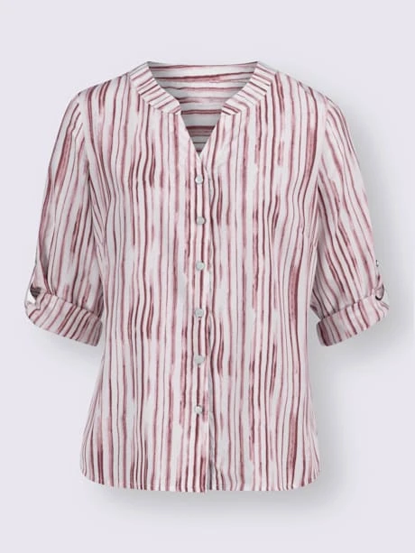Chemisier En Crêpe Superbes Rayures 4 Chemisier En Crêpe Superbes Rayures – Image 4
