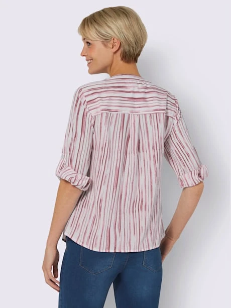 Chemisier En Crêpe Superbes Rayures 3 Chemisier En Crêpe Superbes Rayures – Image 3