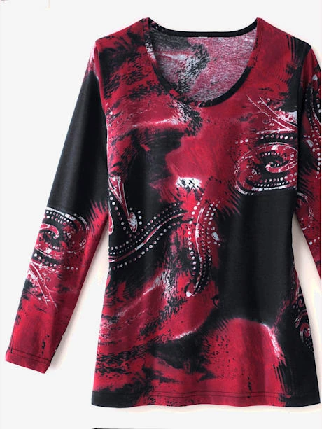 T-shirt à Imprimé Paisley Tendance 2 T-shirt à Imprimé Paisley Tendance – Image 2