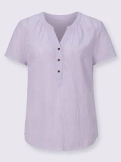 Chemisier Rayures En Fils Teintés 5 Chemisier Rayures En Fils Teintés -T-Shirt Sweat Soldes Magasin 022.00ZUK05545 B16.002