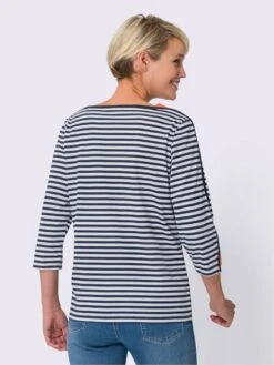 T-shirt Rayé Détails Contrastés -T-Shirt Sweat Soldes Magasin 023.00ZUK03347 B34.001