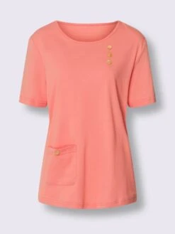 T-shirt à Manches Courtes Boutons Fantaisie -T-Shirt Sweat Soldes Magasin 025.00ZUK03347 B01.001