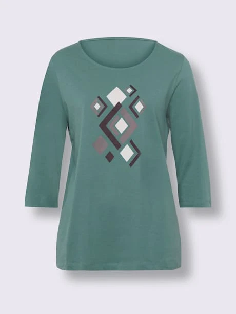 T-shirt à Manches 3/4 à Encolure Ronde 4 T-shirt à Manches 3/4 à Encolure Ronde – Image 4