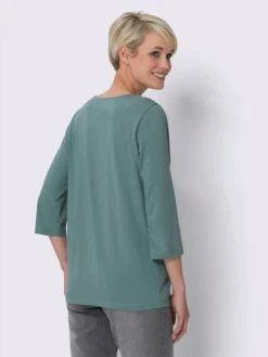 T-shirt à Manches 3/4 à Encolure Ronde 6 T-shirt à Manches 3/4 à Encolure Ronde -T-Shirt Sweat Soldes Magasin 025.00ZUK92346 B25.001