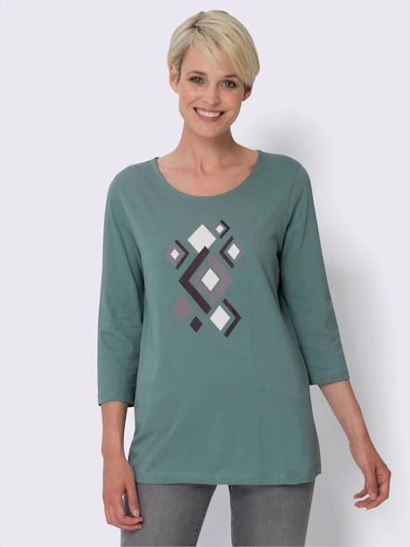 T-shirt à Manches 3/4 à Encolure Ronde 2 T-shirt à Manches 3/4 à Encolure Ronde – Image 2