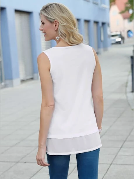 Débardeur Long Doublé En Mousseline 2 Débardeur Long Doublé En Mousseline – Image 2