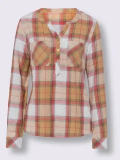 Chemisier En Flanelle Manches 3/4 Retroussables 7 Chemisier En Flanelle Manches 3/4 Retroussables -T-Shirt Sweat Soldes Magasin 028.00ZUK92348 B25.001