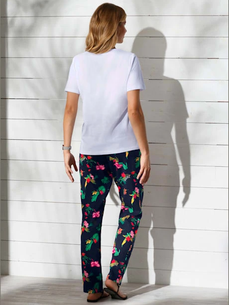 Pantalon Femme Motif Jungle Coloré 5 Pantalon Femme Motif Jungle Coloré – Image 5