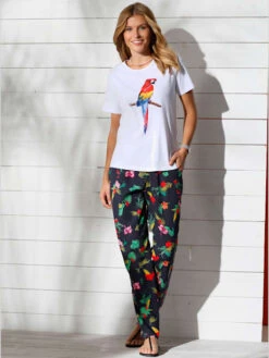 Pantalon Femme Motif Jungle Coloré 8 Pantalon Femme Motif Jungle Coloré -T-Shirt Sweat Soldes Magasin 029.00ZUK03341 A03.074