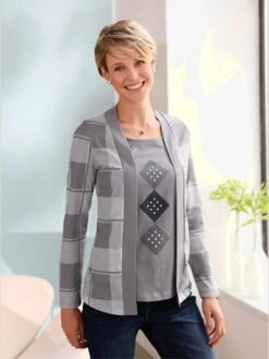 Chemise à Manches Longues 2 En 1 Jolis Rivets Fantaisie