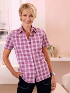 Chemisier à Carreaux Superbe Tissage En Carreaux