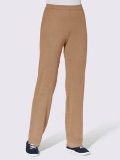 Pantalon En Tricot Aspect Côtelé Latéral