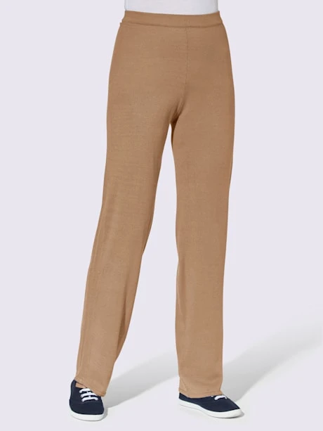 Pantalon En Tricot Aspect Côtelé Latéral 1 Pantalon En Tricot Aspect Côtelé Latéral