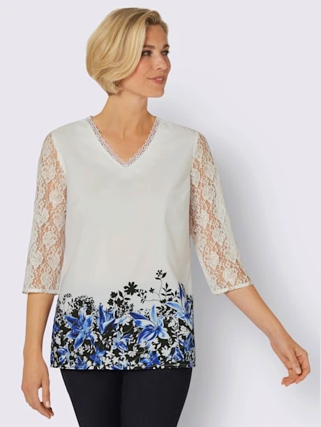 Chemisier En Dentelle Manches En Dentelle 2 Chemisier En Dentelle Manches En Dentelle – Image 2