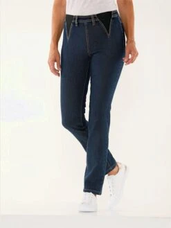 Jean Empiècement élastique Contrasté à La Ceinture