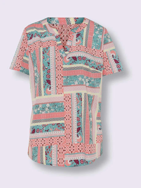 Chemisier Joli Aspect Patchwork 4 Chemisier Joli Aspect Patchwork – Image 4