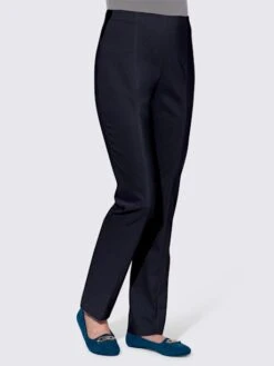 Pantalon En Bengaline Coutures à Effet Affinant