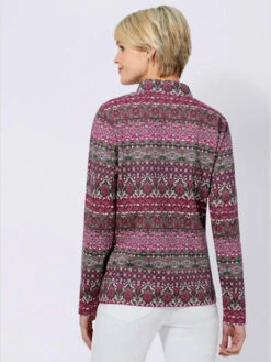 T-shirt Hiver Manches Longues Avec Col Montant -T-Shirt Sweat Soldes Magasin 144.00BJ255342 B05.001