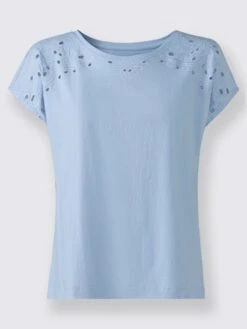 T-shirt à Encolure Ronde Broderie Décorative -T-Shirt Sweat Soldes Magasin 159.00FJ156347 B31.001