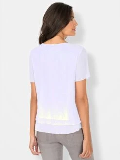 Chemisier à Manches Courtes Look Superposé -T-Shirt Sweat Soldes Magasin 183.00FJ257745 B14.001