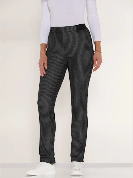 Pantalon Motif Tendance Avec Liseré Contrastant 1 Pantalon Motif Tendance Avec Liseré Contrastant