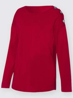 T-shirt En Coton Col Rond Manches Longues Boutons Décoratifs 5 T-shirt En Coton Col Rond Manches Longues Boutons Décoratifs -T-Shirt Sweat Soldes Magasin 600.00TIT94342 A50.001